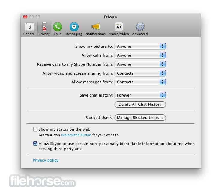 skype version for mac 10.9
